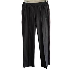 Athleta Nylon Pintuck Pants RN# 54023 Size 8T Black  Spandex ZipPockets Crop